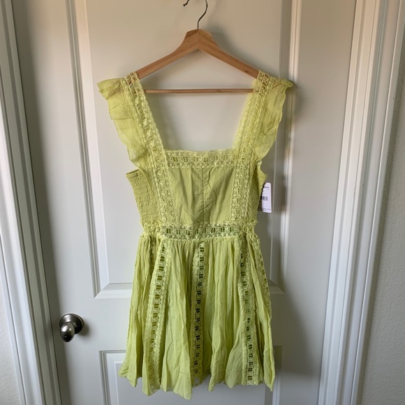 FP One Verona Dress in lime by free people - Picture 9 of 14